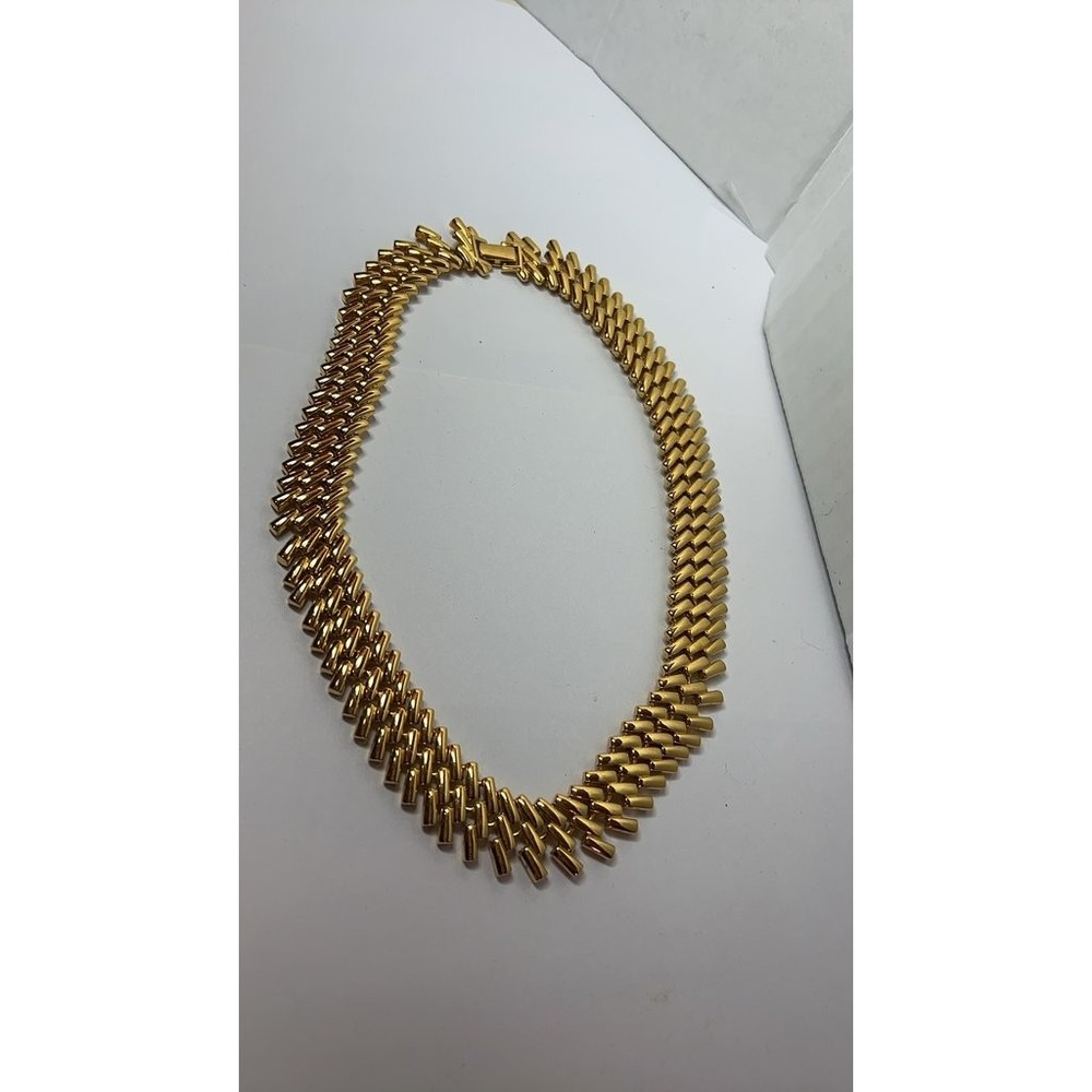 Vintage Napier Gold-Plated Herringbone Necklace